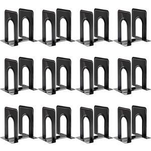 해피하피 북엔드, 선반용 24개 금속 무거운 책을 보관하는 사무실 홈 라이브러리 북엔드