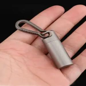 휴대용 알약통 비상약 영양제통 목걸이 키링 티타늄