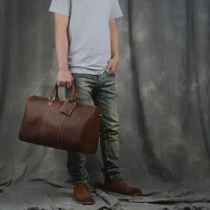 프리미엄 짐가방 트래블백 천연 가죽보스턴백 블랙 YKK 지퍼 퀼팅디자인 대용량 여행용가방