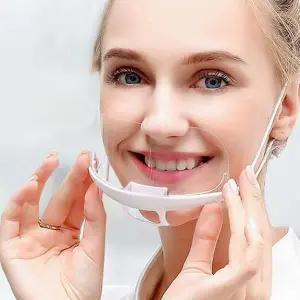 조리용 위생 마스크 재사용 식당용 플라스틱 투명 위생 마스크 급식용 10개입 김서림방지 재활용 가리개