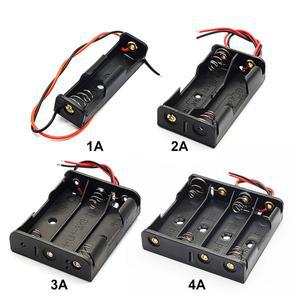 AA 전원 배터리 거치대 3.7V 18650 케이스 박스 DIY 리드 와이어 플라스틱 연결 1 2 3 4xAA