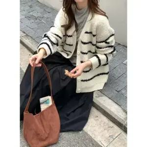 앤트맨 카디건 도톰스트라이프 여친 울 OPH1