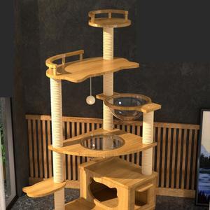 가르르 노묘 캣타워 캣풀 고양이 꿈의 프레임 멀티형 더블 우주선