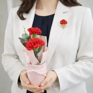 [GNH] 카네이션 꽃다발+브로치 비누꽃 어버이날 스승의날