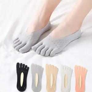 여성 페이크삭스 발가락 깊은 통풍 여성 메쉬 덧신 여름 시원한 신축성 얇은 토우