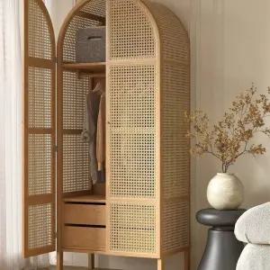 북유럽 검정색 우드 원목 안방 옷장 양문형 장롱