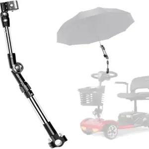 노인 모빌리티 스쿠터 우산 홀더 유니버설 휠체어 그립 마운트 스탠드 조절식 스트레치 브래킷 액세서리