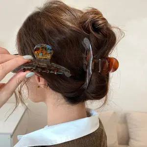 여자 올림머리 영문 프랑스 헤어 집게핀 URK-1003599