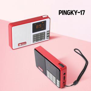 롯데 무선 충전용 소형라디오 핑키-17 이어폰/TF카드기능/FM라디오 PINGKY-17