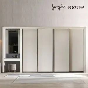 [장인가구]단테 슬림 화장대 파우더 슬라이딩 붙박이장 270cm
