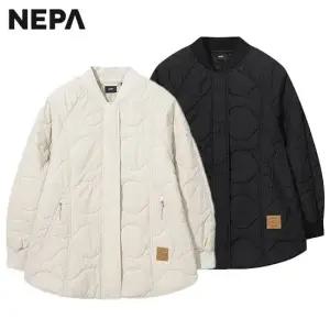 춘추용 여성 써모퍼프 미드기장 봄버 패딩 자켓 - 7L60969