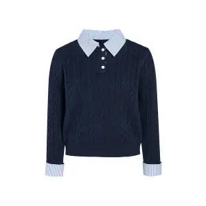 [JJ지고트](대전신세계)카라 레이어드 케이블 니트 GS2N1PO231