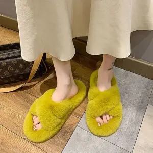 회사 편한 슬리퍼 실내 거실 다용도 털실내화 룸슈즈 UAO7+8TJq