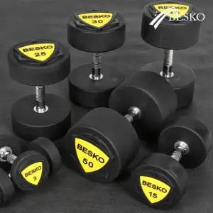 베스코 우레탄 TPU 덤벨 아령 헬스 근력 홈트 크로스핏 16kg 1개