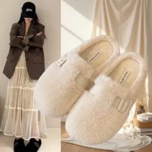 여성 겨울 포근한 사랑스러운 실내외 퍼슬리퍼