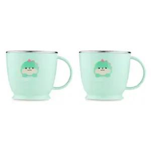 에.디.슨 유아컵 스텐컵 양치컵 논 240ml 공룡X2