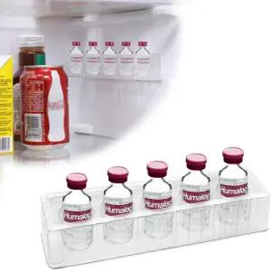 유셰어 인슐린 냉장고 보관 캐디 - 벽용 펩타이드 바이알 홀더 10ml U-100 24mm(0.94인치) 직경과 호환되는