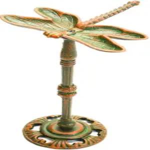 성모르 헤비 듀티 주물 정원용 작은 새 목욕 - 야생 조류 음식 홀더 빈티지한 특별한 색상과 사랑스러운