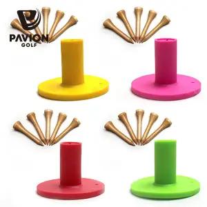 [하프클럽/파비온골프]파비온 꽂지않는 사계절 컬러 고무 골프티 4개 1세트