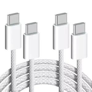 뉴클 초고속충전 65W C to C 아이폰 충전 C타입 우븐 케이블 2m 2개입