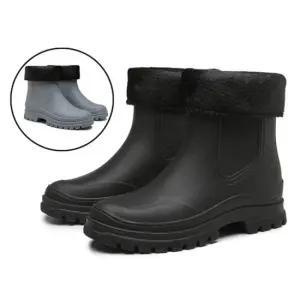 높은굽 4계절 시크 코디 탈부착 여성 기모 레인부츠 여성레인부츠 여성숏레인부츠