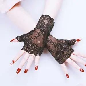 팔 토시 레이스 시스루 운전 여성 팔 토시 패션 드라이빙 손가락 자외선 반장갑 커버 손등 망사 쿨링 쿨감