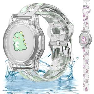 용 에어태그 팔찌  실리콘 손목밴드 가벼운 홀더 시계줄 스트랩 (블루 카모)