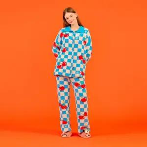 파자마 세트 롱 - Cherry 긴팔 수면 잠옷 여성 홈웨어