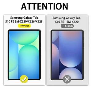 호환 삼성 탭 S10 FE 케이스 10.9 인치 SM-X520 X526B 태블릿 백 커버 갤럭시 실리콘