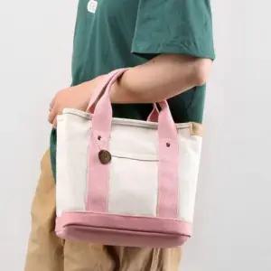 캔버스토트백 여성 캔버스 캐주얼 데일리 외출 심플 토트백 손가방