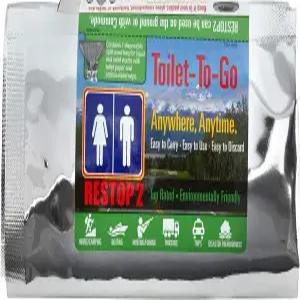 RESTOP 2 - 휴대용 변기 고체(똥) 및 액체(피) 누출 방지 폐기물 봉투 화장지 물티슈 포함