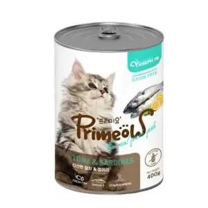 프리미요 고양이 캔 통조림 캣 간식 참치 정어리 400g 고양이간식 WFIXYRI