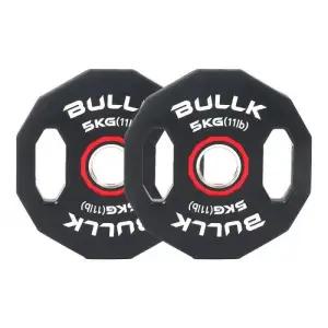 불크 원판 바벨 역기 중량 헬스 웨이트 12각 TPU 우레탄 5kg 2개