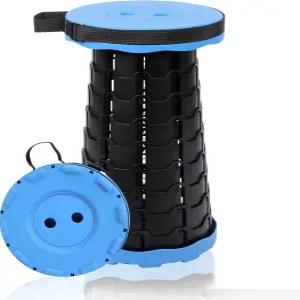 VOLIXOD 접이식 텔레스코프 스툴 휴대용 적재 용량 550파운드로 업그레이드된 시트 캠핑