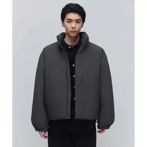 무신사스탠다드 데일리 푸퍼 미니멀 숏 패딩 재킷 딤 그레이 1631140
