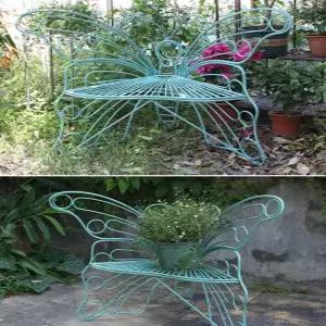 공원벤치 나비 조형 포토존