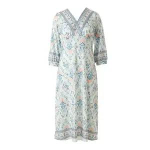 [갤러리아] [여]편안하고 여성스러운 느낌 신축성 좋은 보더나염 홈웨어 컵드레스(VGN125)