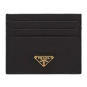 로고 플라크 가죽 슬림 지갑 1MC025 QHHF0002