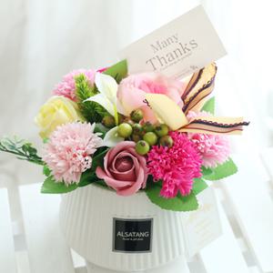 선물 선물 부모님 비누꽃 효도 화분 어버이날 (대) 카네이션 플라워
