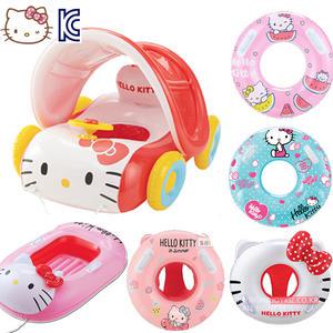 헬로키티 보행기튜브 모음 유아동 자동차 물놀이 보트 파라솔 목튜브