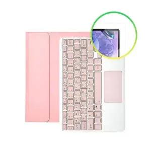 갤럭시탭S10 플러스 파스텔 터치패드 키보드 케이스+강화유리 보호필름 1매