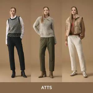 [ATTS : All The Time Sports] 엣츠 25FW 여성 융기모 본딩 패딩 팬츠 3종