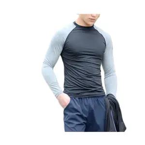 운동복에서 일상복으로 남자 레쉬가드 긴팔 쫄티 티샤스 윗옷 신플티셔츠 국민티