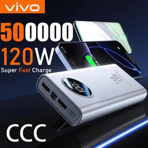 VIVO 50000mAh 고용량 보조베터리 120W 초고속 충전 LED 디지털 디스플레이가 장착된 휴대용 외부 배터리