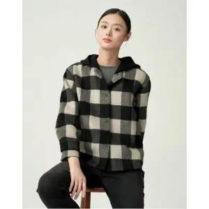 올리비아로렌 니트 후드 체크 점퍼____VVCCLXW9481 1186312