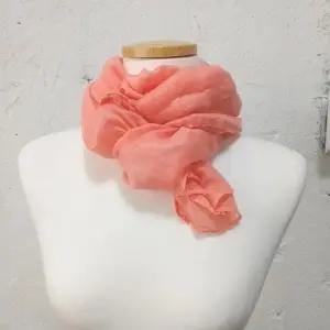 피치컬러 면리넨 간절기 롱 스카프 숄 다용도 목도리 가을 햇빛 선물 머플러 밝은색 멋 봄 패션