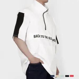 커플 아노락 반팔 하프 집업 바람막이 여름 자켓 점퍼 Pxe6+4QtL