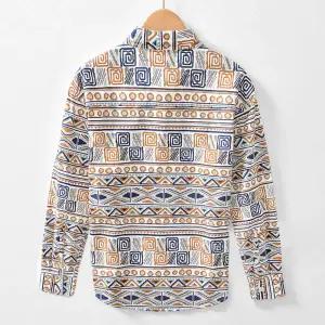 픽호샵 남자 가을 키작남 셔츠 솔리드 배색 루즈핏 긴팔 꾹3