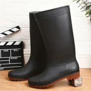 남성 고무 부츠 레인 장화 방수 롱장화