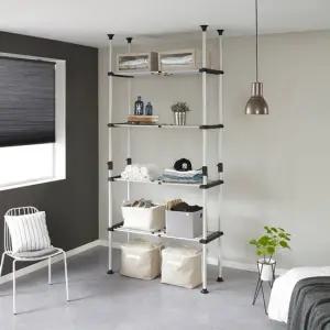 왕자 더블기둥4단조절선반_조임식_385-1_행거_cp